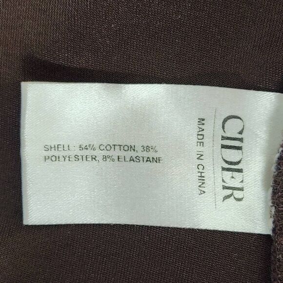 Cider Brown Cropped Fitted Hoodie Size Medium Brown Wrap Style Hoodie - Picture 7 of 9